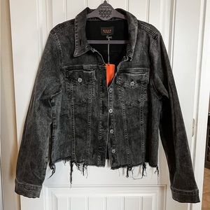 **NWT** Risen - Distressed Black Denim Jacket - Plus Size